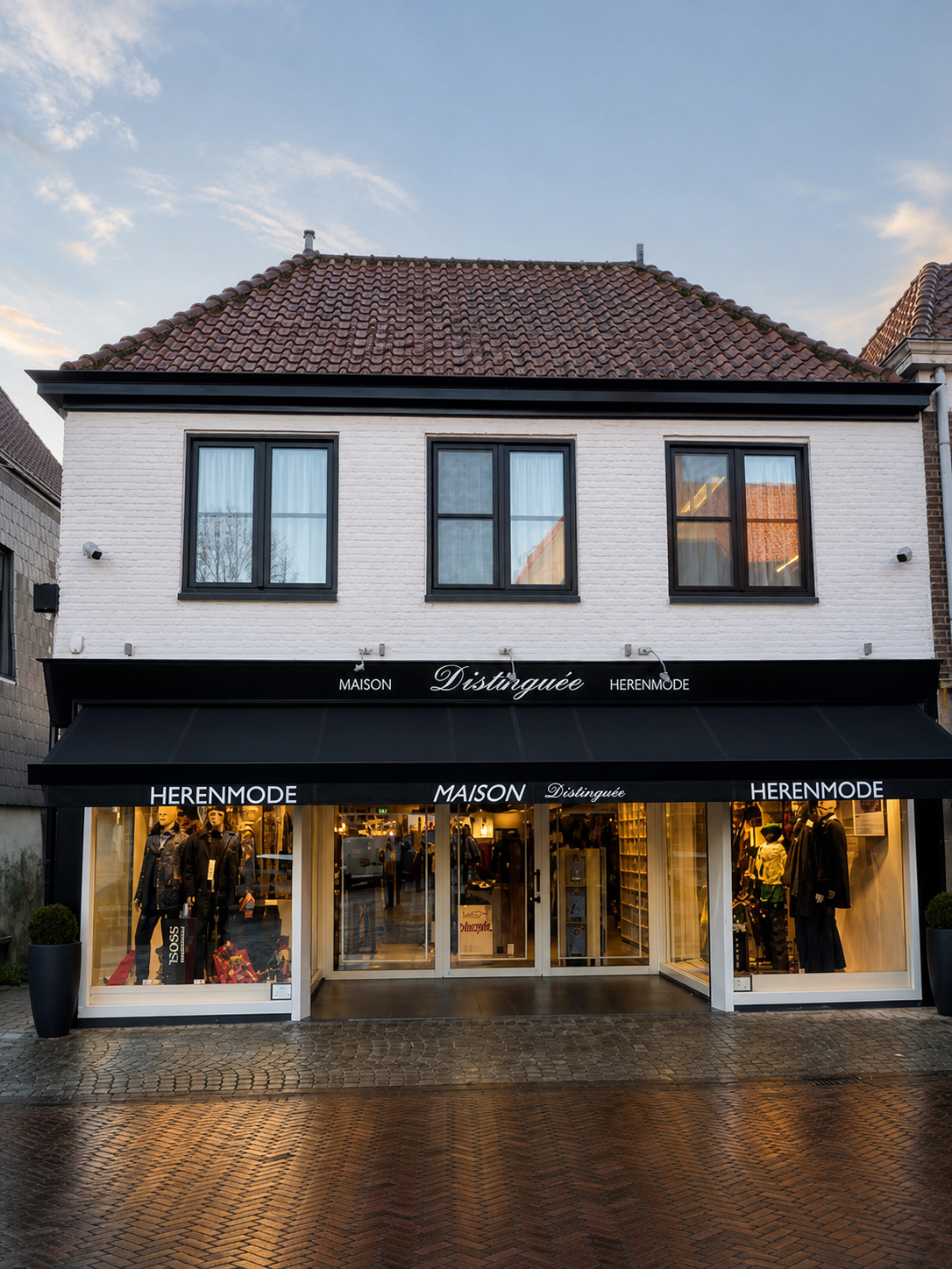 Het winkelpand van Maison Distinguée aan de Kaai in Sluis